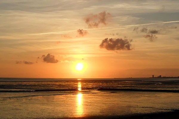 Sonnenuntergang am Speicherkoog Meldorf