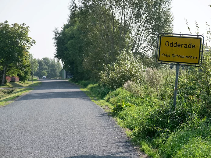 Ortsschild Odderade