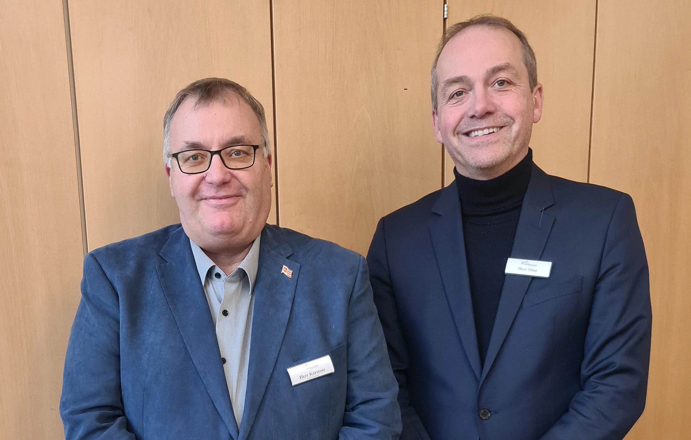 Amtsvorsteher Herr Karstens und Amtsdirektor Herr Oing