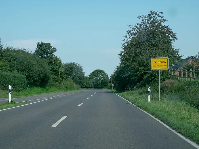 Ortseinfahrt Gemeinde Schrum