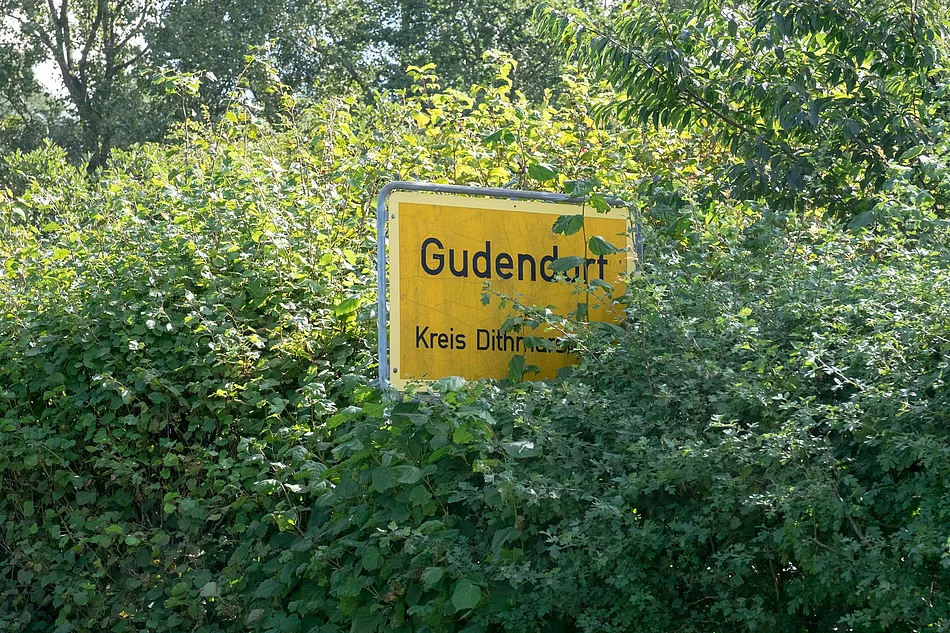 Ortsschild Gudendorf Ortsschild Gudendorf