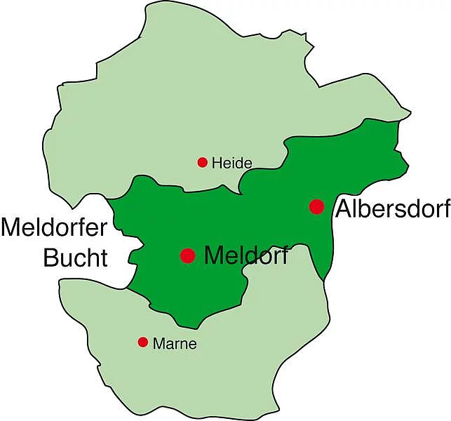 Darstellung des Amtes Mitteldithmarschen in Dithmarschen