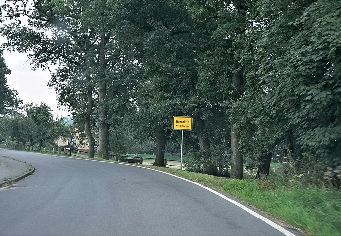 Ortsschild Wennbüttel Ortseingang Gemeinde Wennbüttel